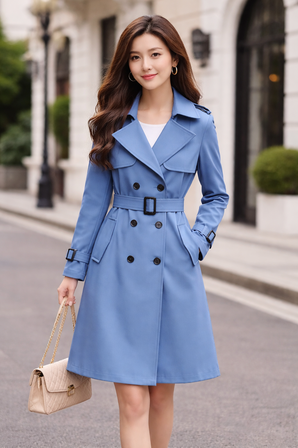 Kyra Elegant Belted Trench Garmentchic