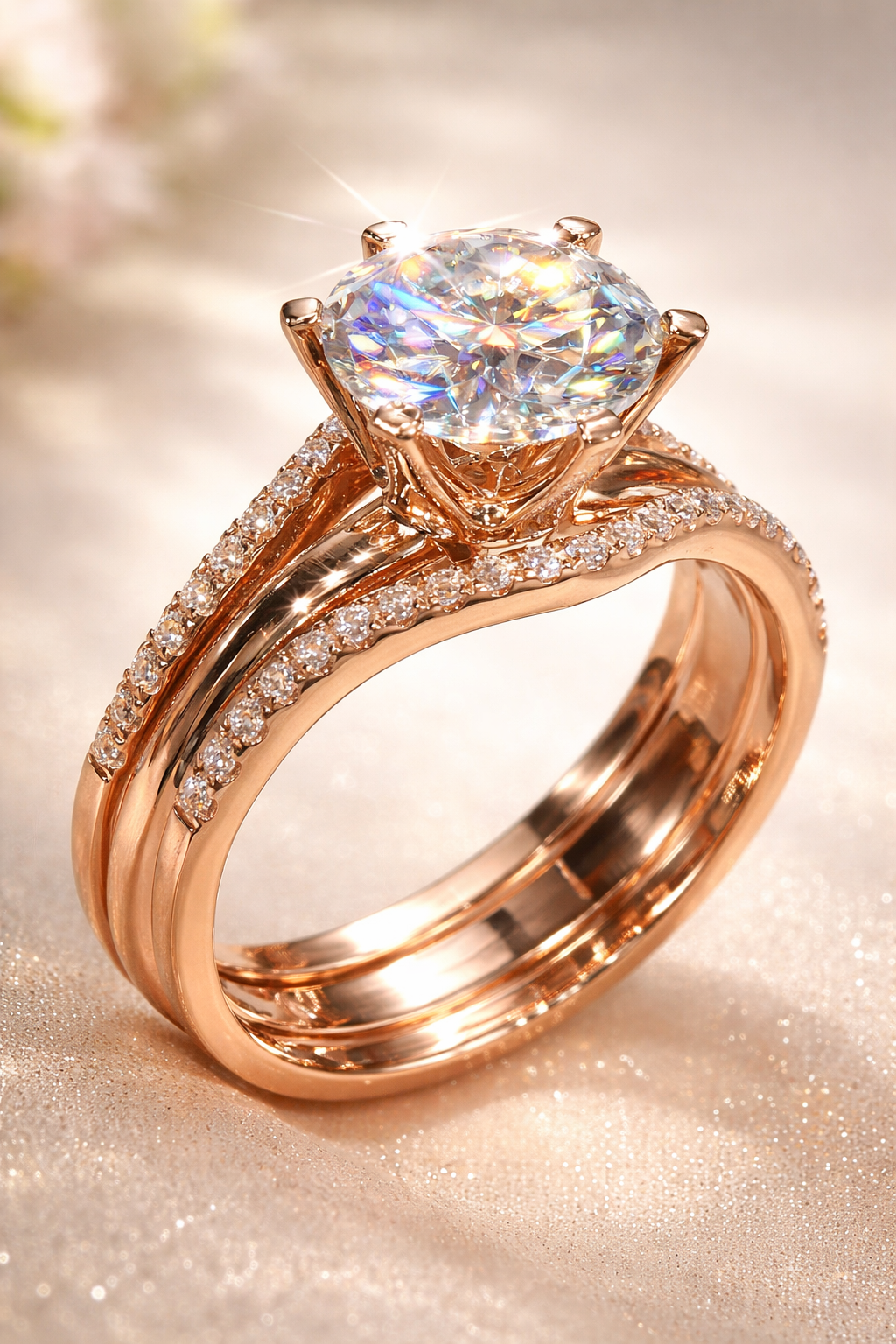 6-Prong Cubic Zirconia Solitaire Engagement Ring Garmentchic