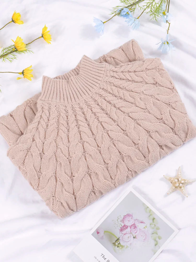 Women’s beige cable knit bodycon sweater dress