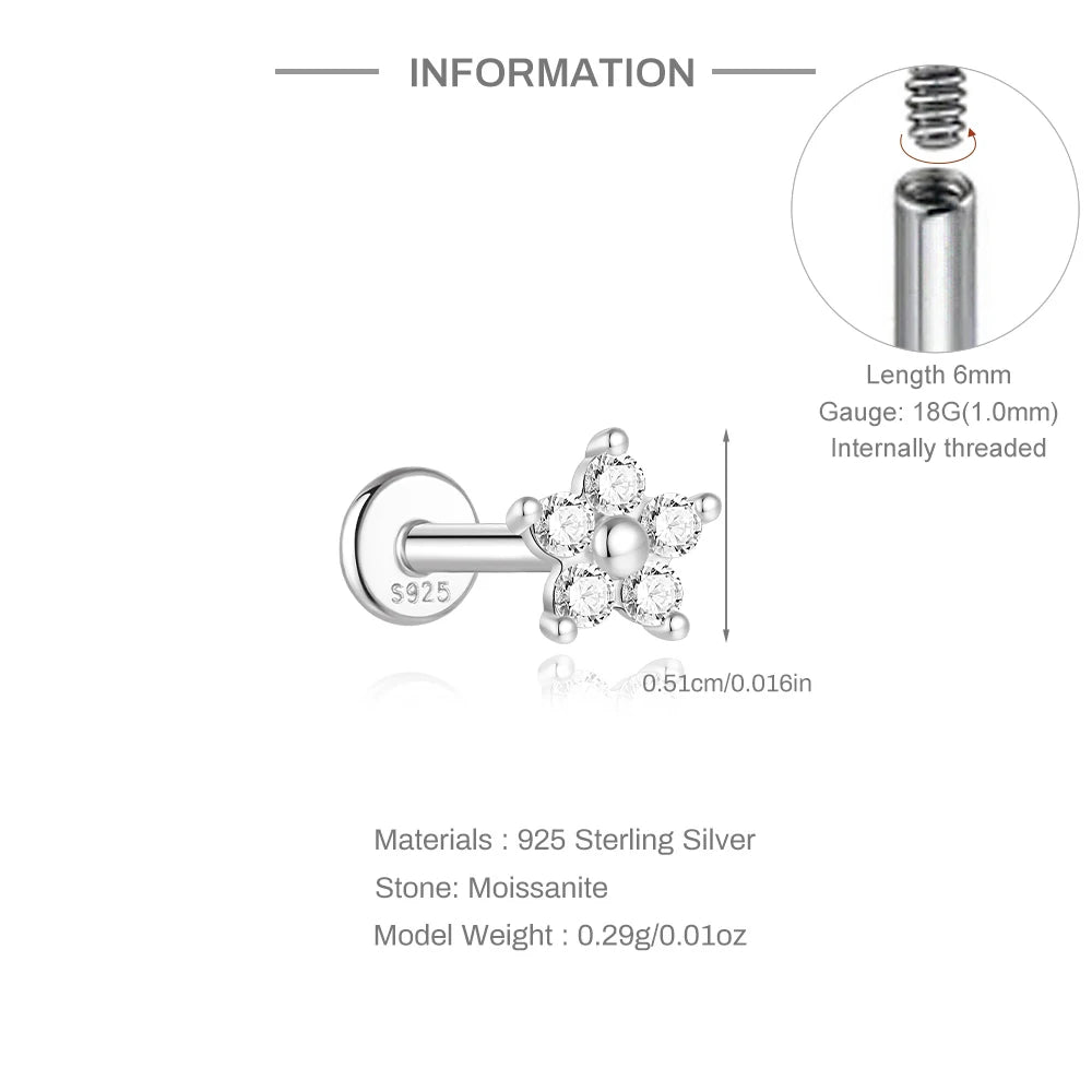 Mini Moissanite Stud Earrings – 2/3/4mm | 925 Sterling Silver
