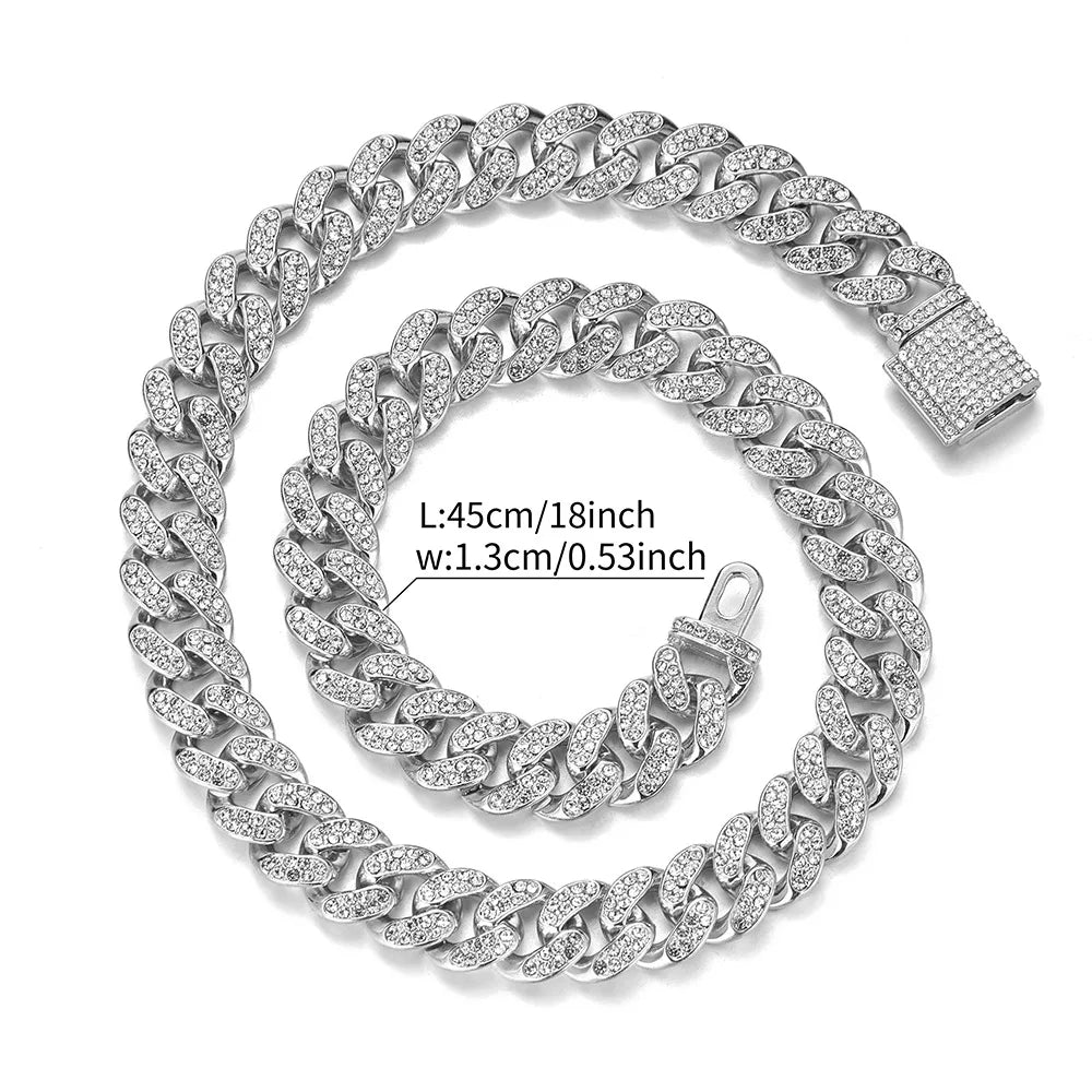 Luxury Iced Cuban Chain Necklace – Gold Finish