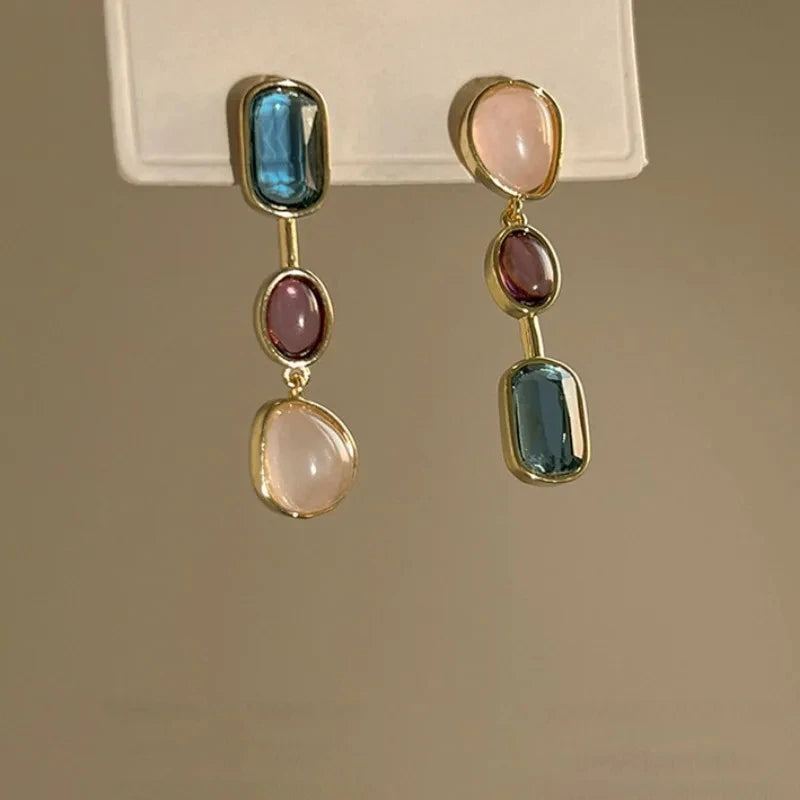 Aurora Multi-Stone Drop Earrings Garmentchic