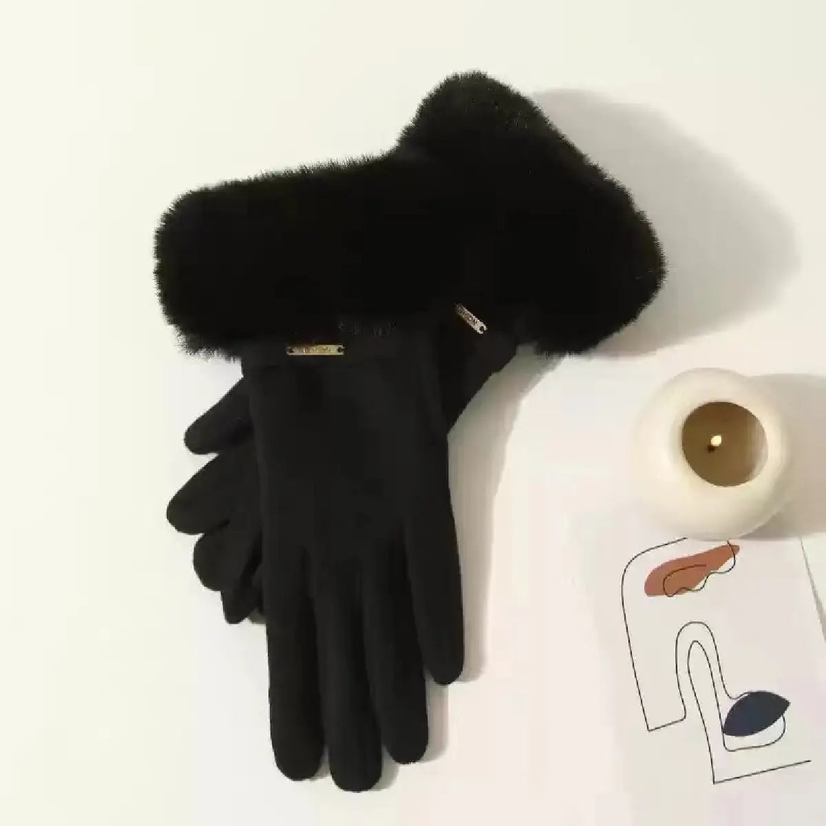 Mila Fur Gloves