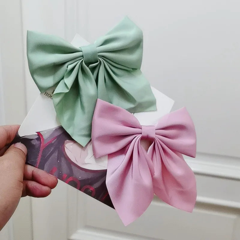 Luxury Satin Hair Bow – Multiple Colors