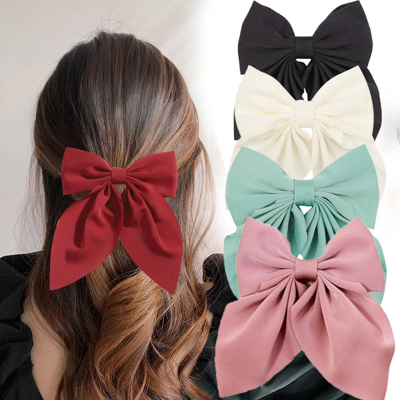 Luxury Satin Hair Bow – Multiple Colors