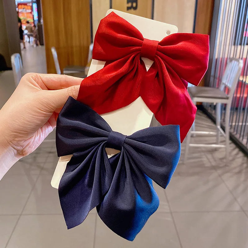 Luxury Satin Hair Bow – Multiple Colors