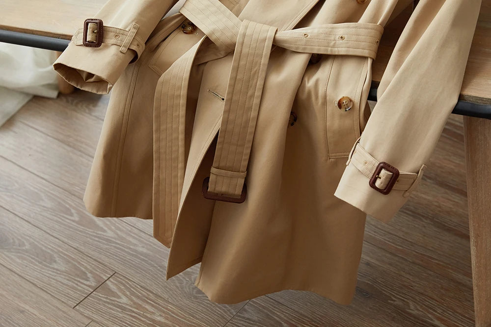 Jadeen Classic Khaki Trench Coat Garmentchic