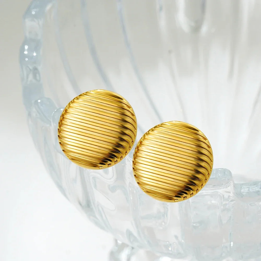 Gold Interlocking Hoop Earrings Garmentchic