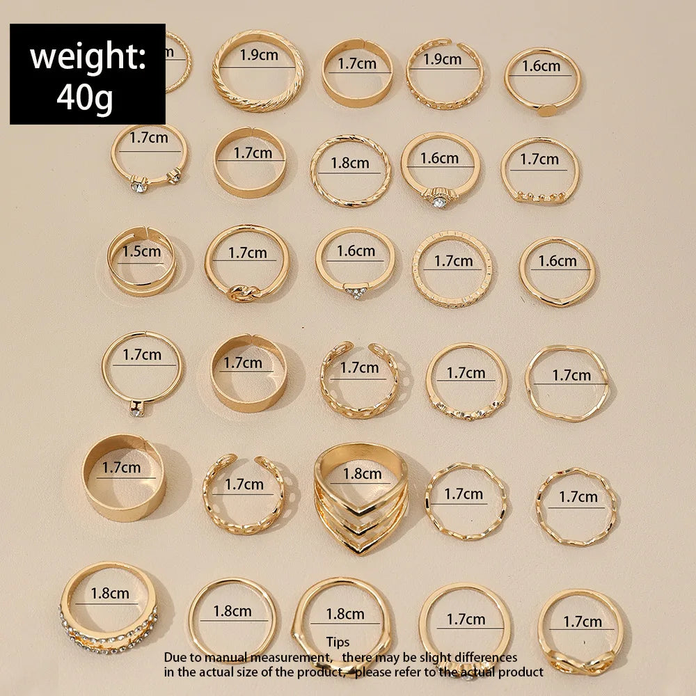 Minimalist Silver Stackable Rings Set Garmentchic