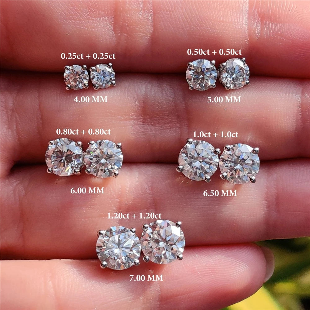 Luxury Moissanite Stud Earrings Garmentchic