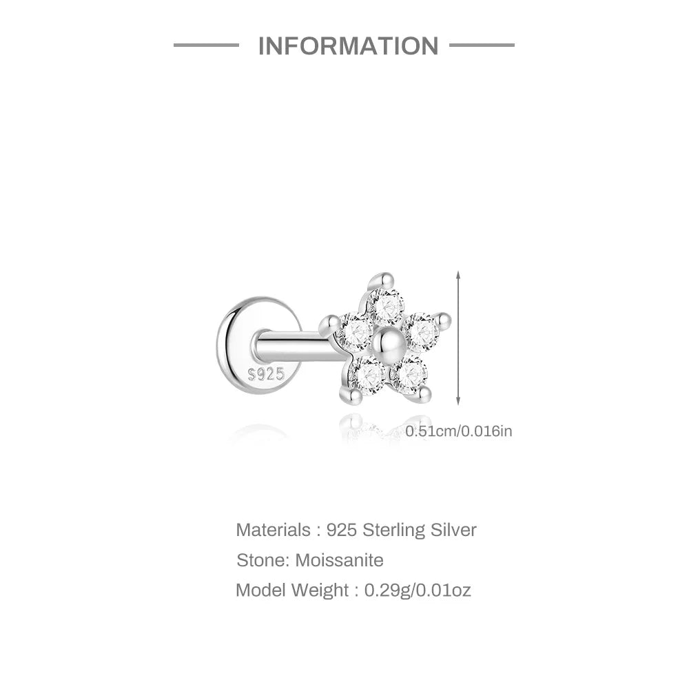 Mini Moissanite Stud Earrings – 2/3/4mm | 925 Sterling Silver