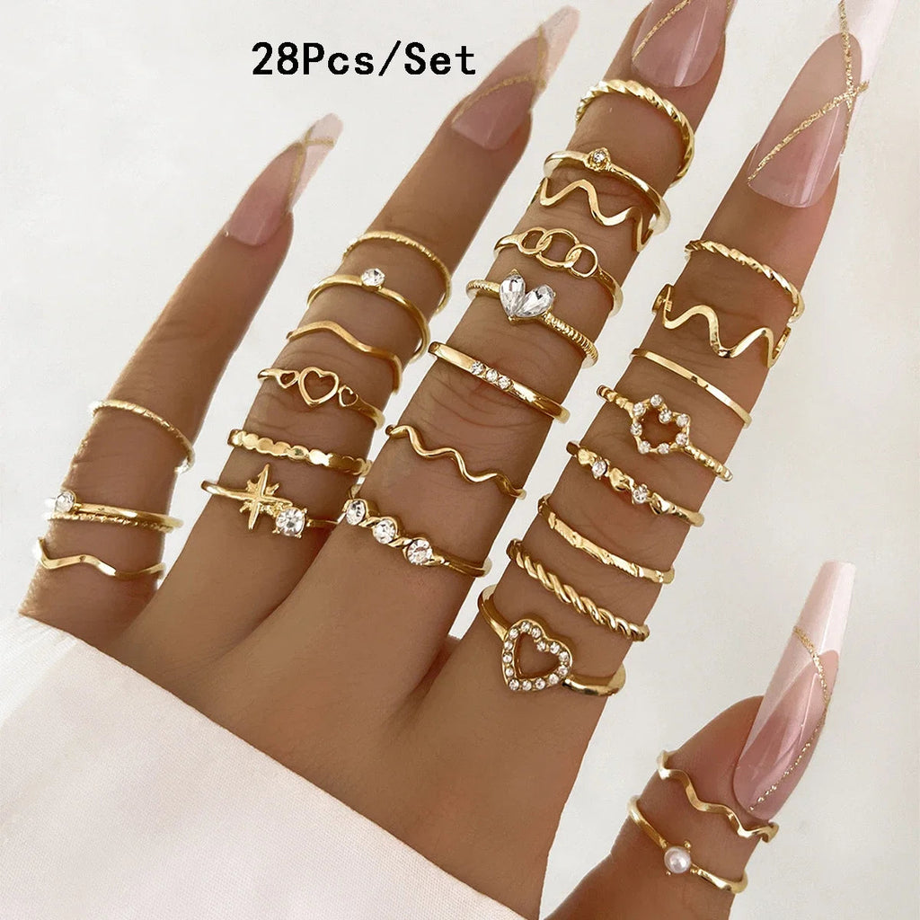 Minimalist Silver Stackable Rings Set Garmentchic