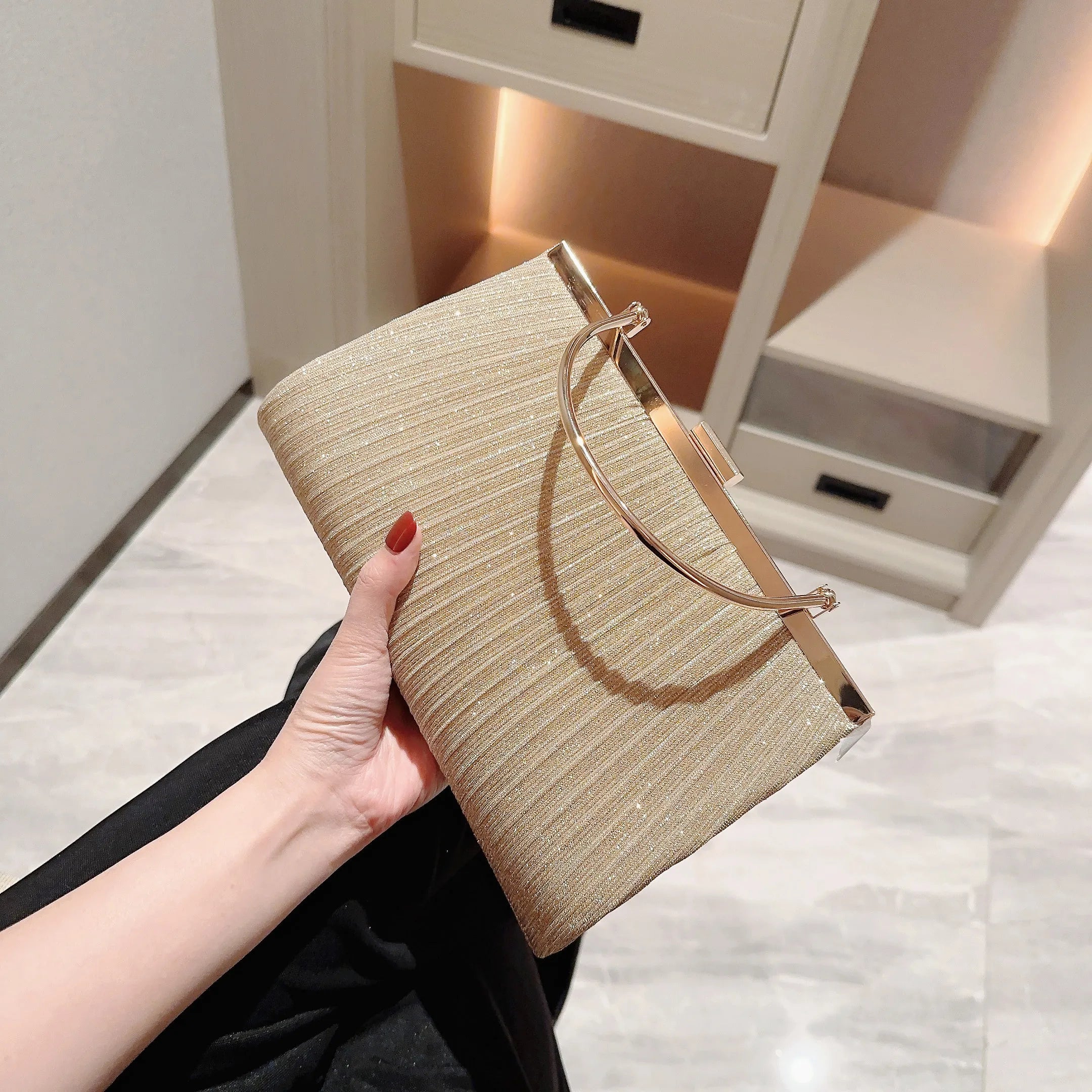 Luna Gold Clutch