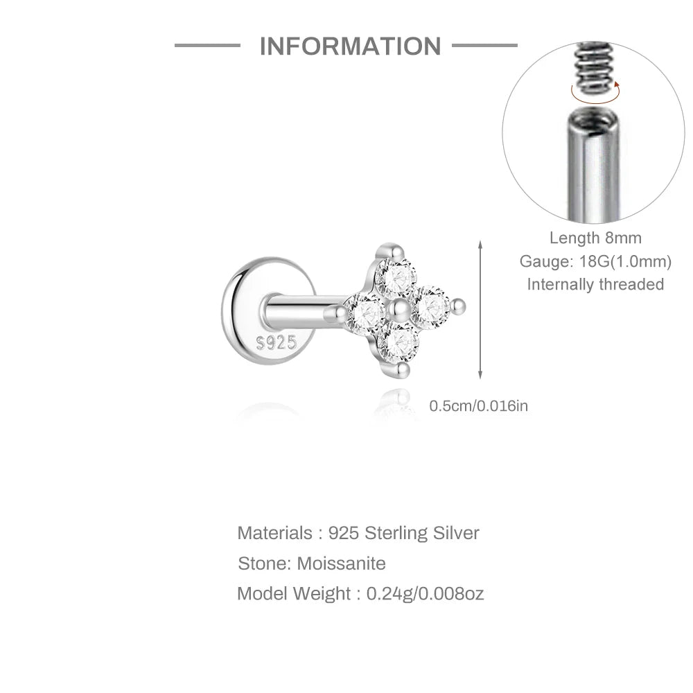 Mini Moissanite Stud Earrings – 2/3/4mm | 925 Sterling Silver