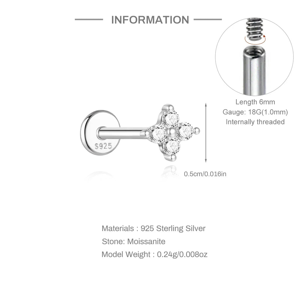 Mini Moissanite Stud Earrings – 2/3/4mm | 925 Sterling Silver