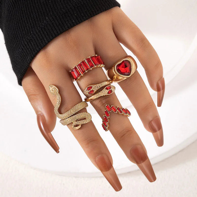 Luxury Snake Ring Set