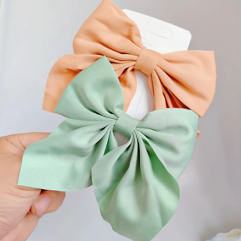 Luxury Satin Hair Bow – Multiple Colors