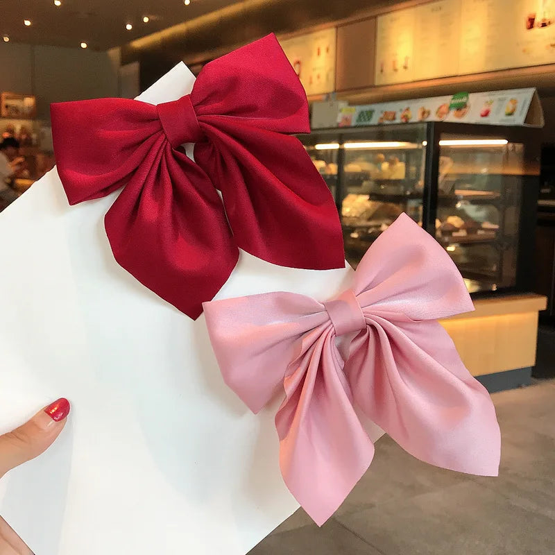 Luxury Satin Hair Bow – Multiple Colors