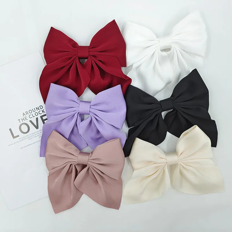 Luxury Satin Hair Bow – Multiple Colors