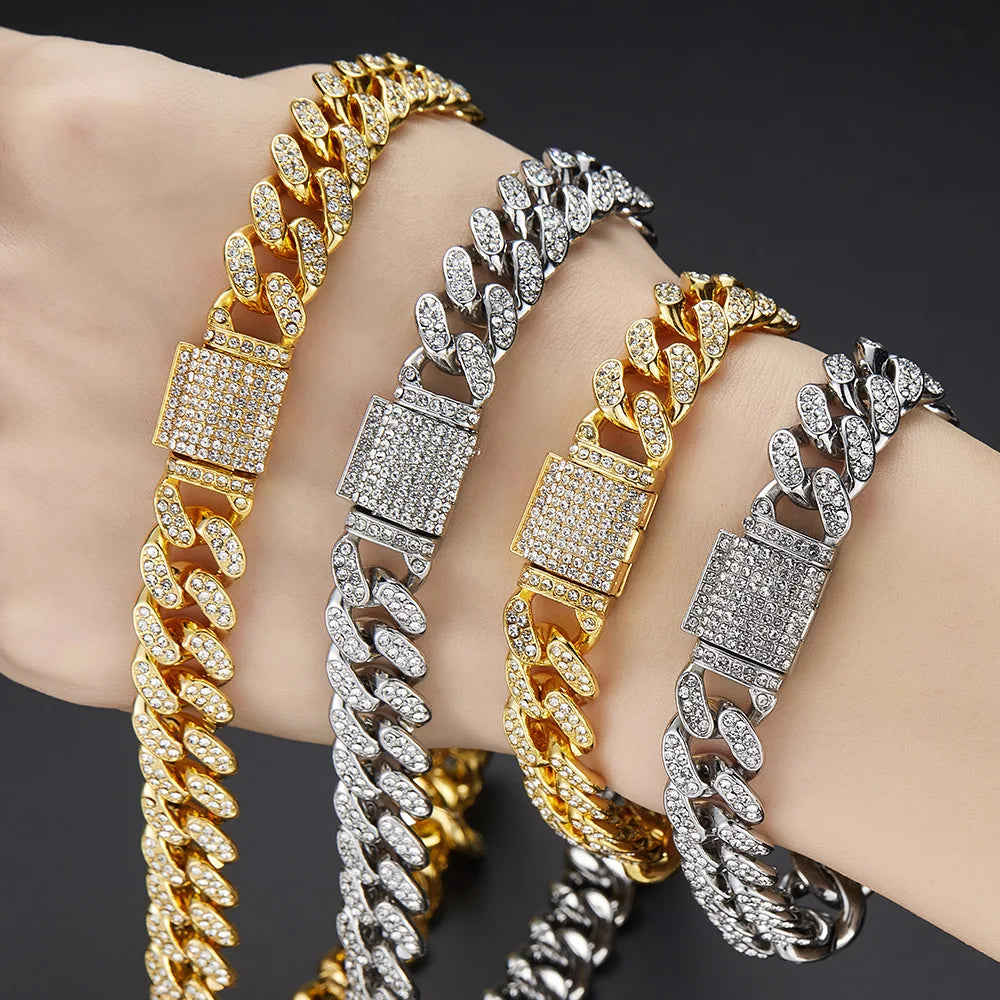 Luxury Iced Cuban Chain Necklace – Gold Finish