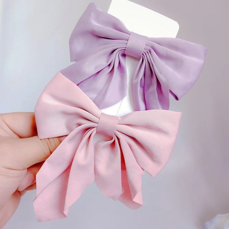 Luxury Satin Hair Bow – Multiple Colors