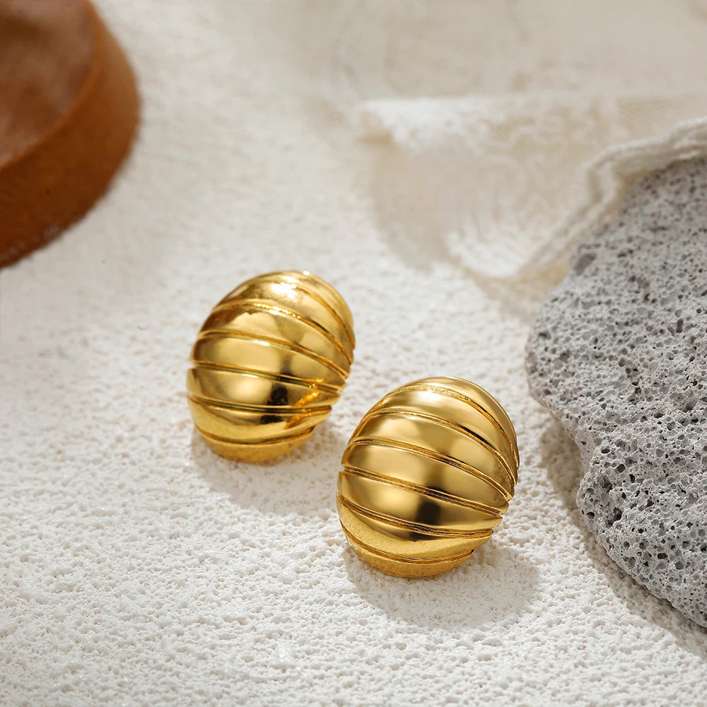 Gold Interlocking Hoop Earrings Garmentchic