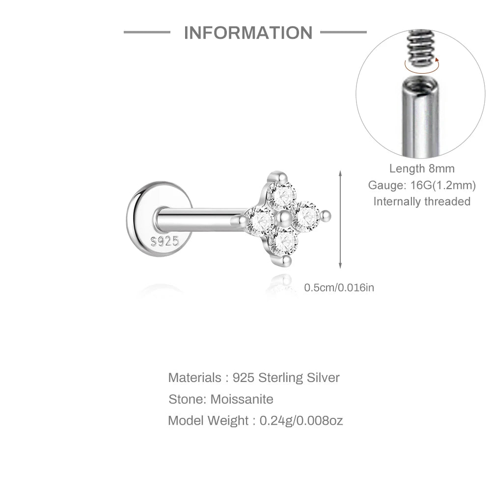 Mini Moissanite Stud Earrings – 2/3/4mm | 925 Sterling Silver