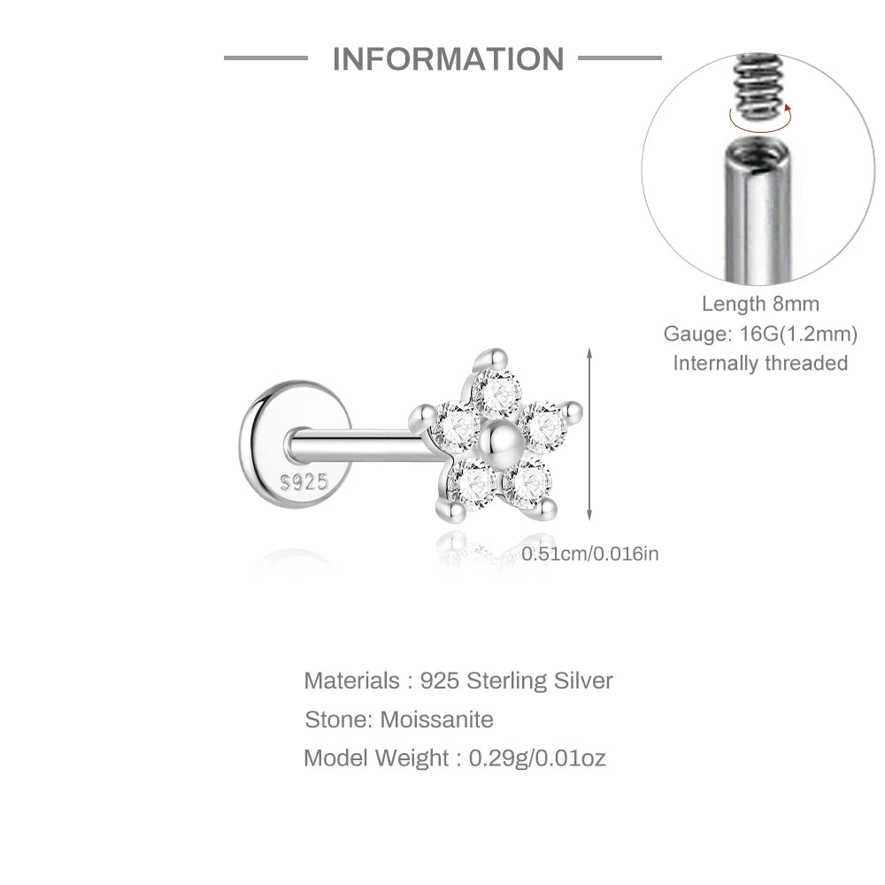 Mini Moissanite Stud Earrings – 2/3/4mm | 925 Sterling Silver