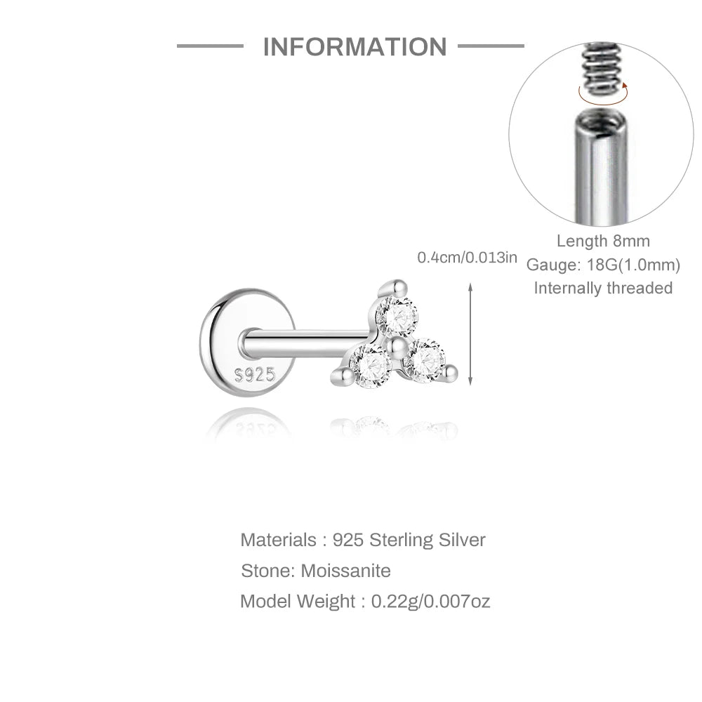Mini Moissanite Stud Earrings – 2/3/4mm | 925 Sterling Silver