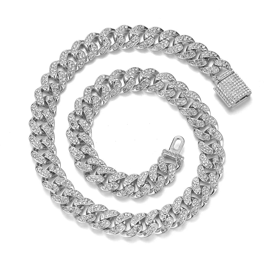 Luxury Iced Cuban Chain Necklace – Gold Finish