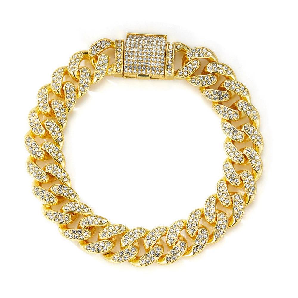 Luxury Iced Cuban Chain Necklace – Gold Finish